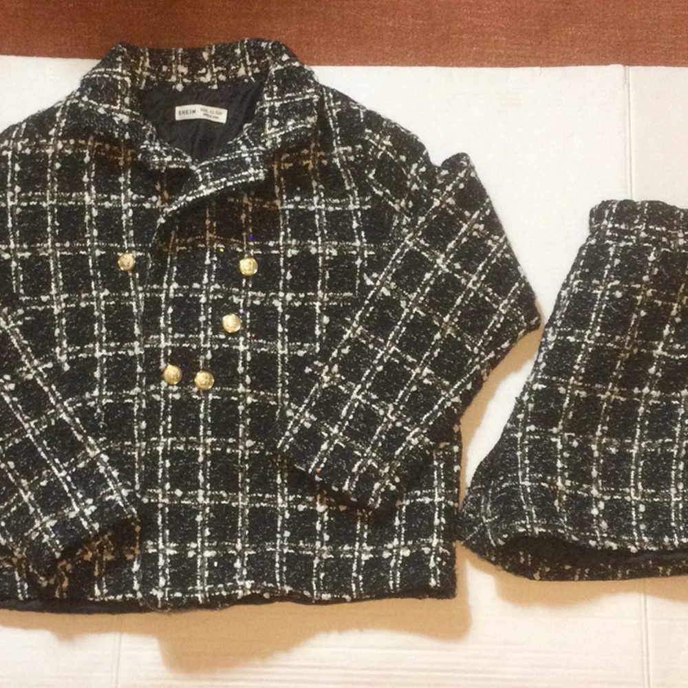 Stylish Kids Tweed Jacket Set 11-12 yrs